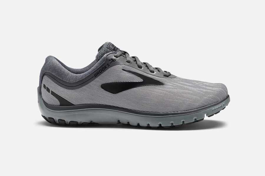 Brooks PureFlow 7 Mens UK - Road Running Shoes - Grey/Black 056-VOMUTG